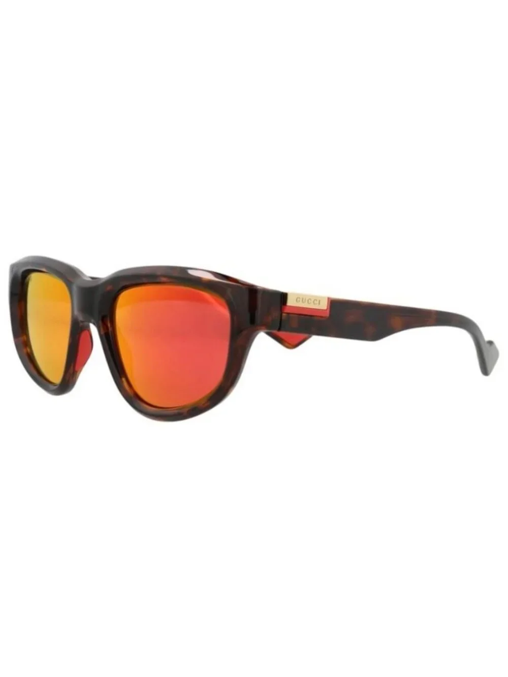 New Gucci Mens Round/Oval Havana Havana Red Fashion Designer Sunglasses